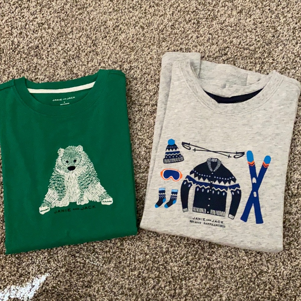 Janie and Jack long sleeve shirts size 8
